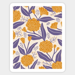 Rose garden in mustard Sticker